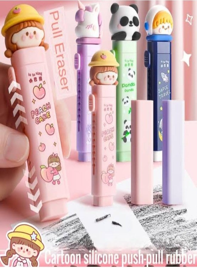 KALRA MAGIC® Girl Push Eraser for Kids Cute Retractable Eraser Stationery Fancy Erasers for School & Birthday Return Gifts (Pack 1 Random Color Will Be Dispatch) - Image 5
